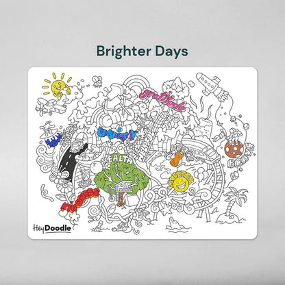 Hey Doodle Reusable Activity Mat - Brighter Days