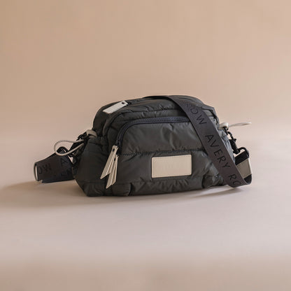 Avery Row | Pram Organiser Bag | Soft Black, Oyster