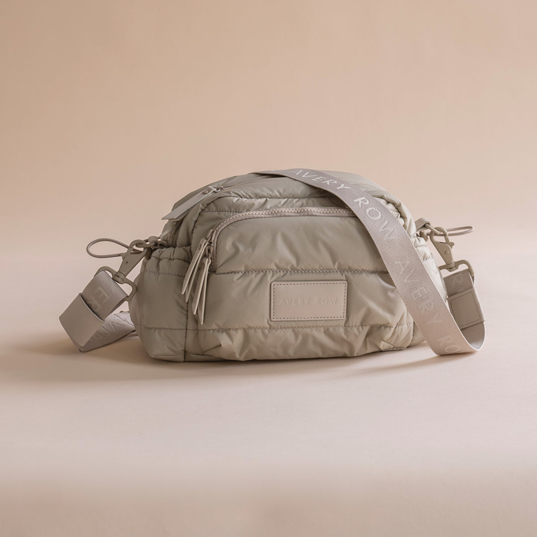 Avery Row | Pram Organiser Bag | Soft Black, Oyster