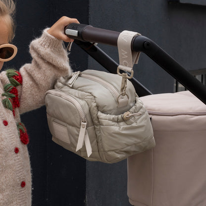 Avery Row | Pram Organiser Bag | Soft Black, Oyster