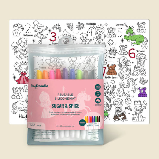 Hey Doodle Reusable Activity Mat - Sugar and Spice