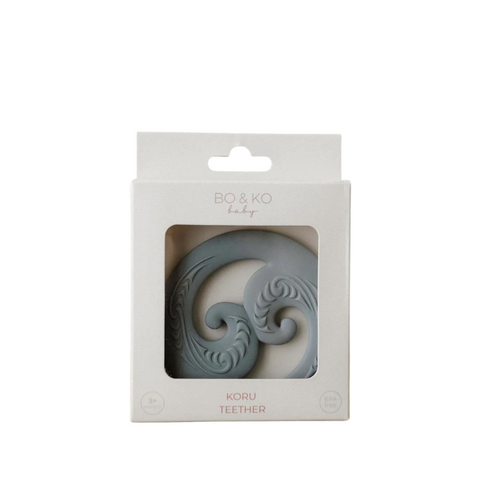 Bo & Ko Baby Koru Teether - Duck Egg available at Little Mash Boutique