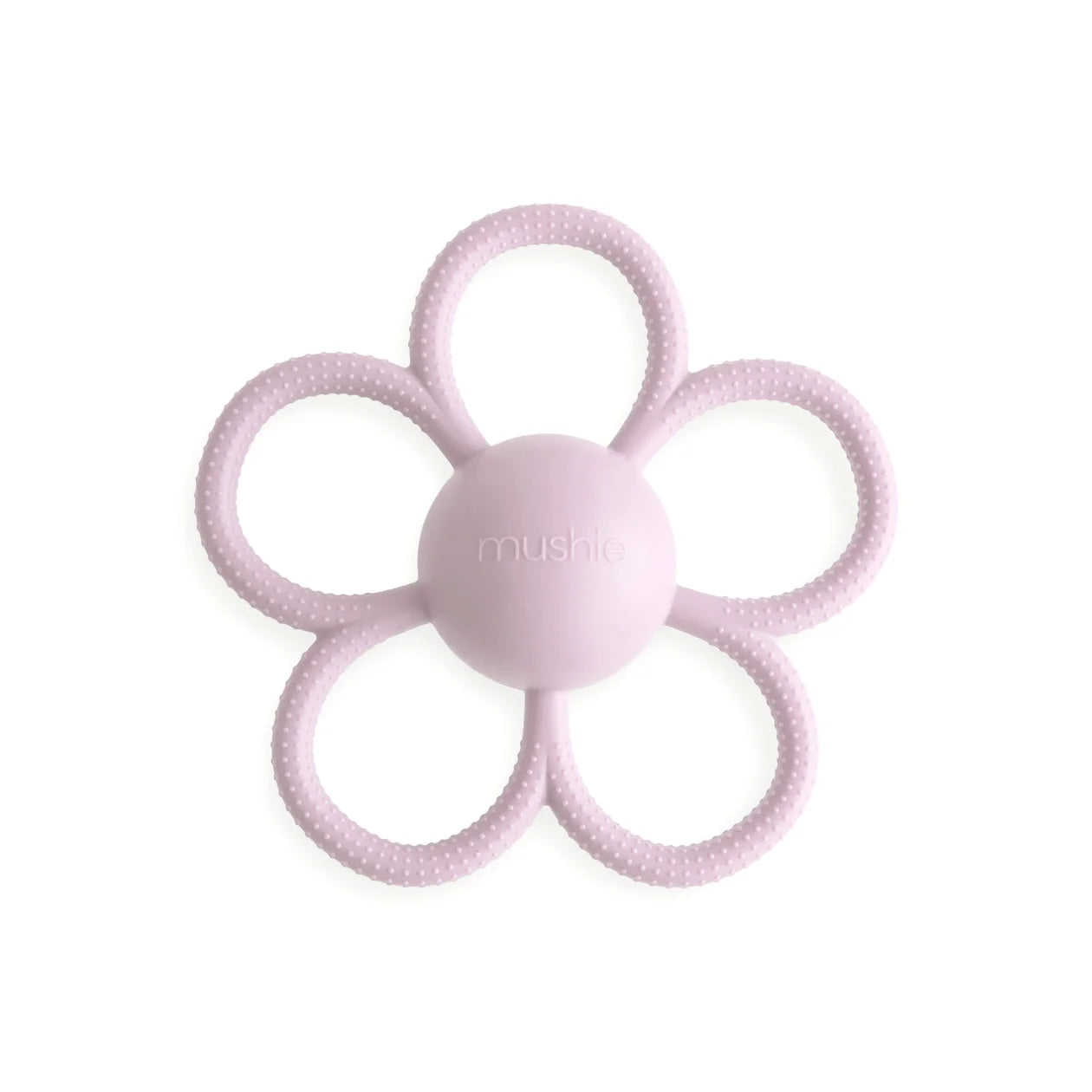 Mushie Daisy Rattle Teether | Soft Lilac