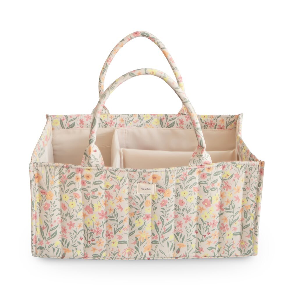 Mushie Nappy Caddy | Pastel Blooms
