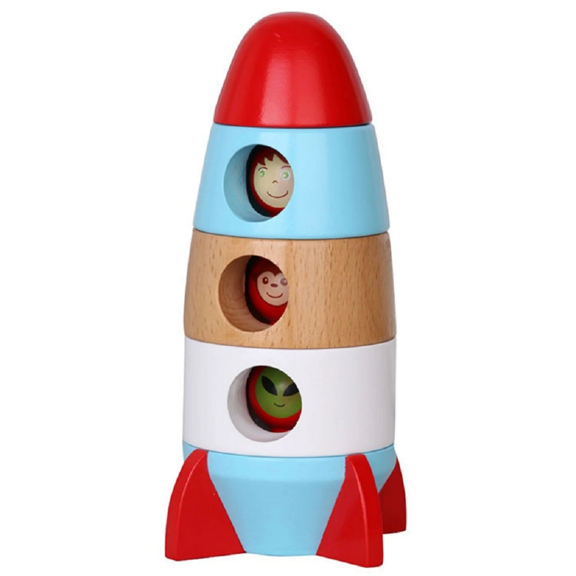 Discoveroo Wooden Magnetic Rocket