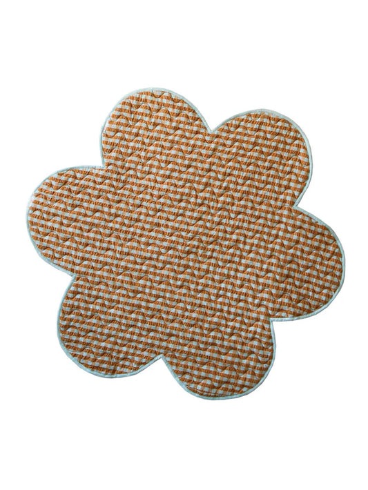 Honey Blue Seersucker Playmat | Mosey Me