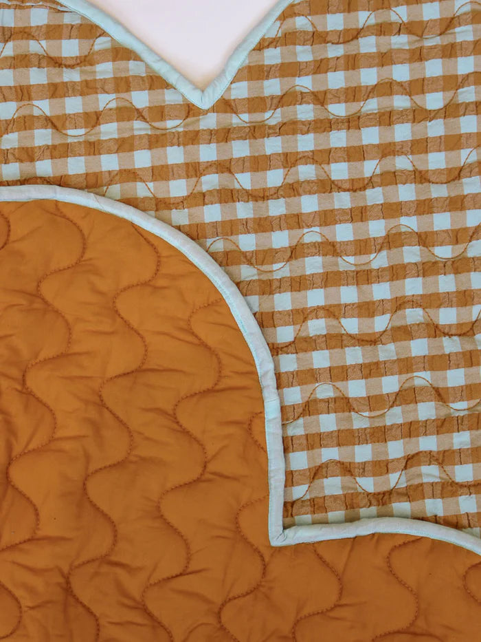 Honey Blue Seersucker Playmat | Mosey Me