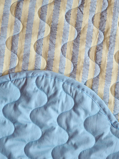 Butter Blue Seersucker Playmat | Mosey Me