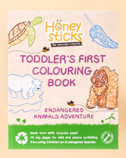 Toddler Colouring Book - Endangered Animals Adventure