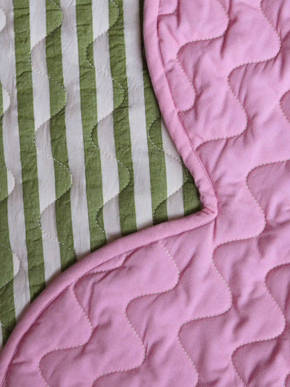 Pistachio Seersucker Playmat | Mosey Me