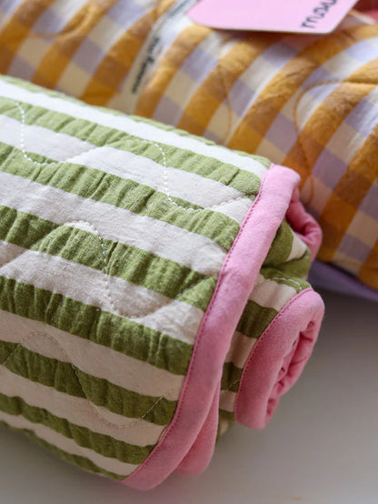 Pistachio Seersucker Playmat | Mosey Me