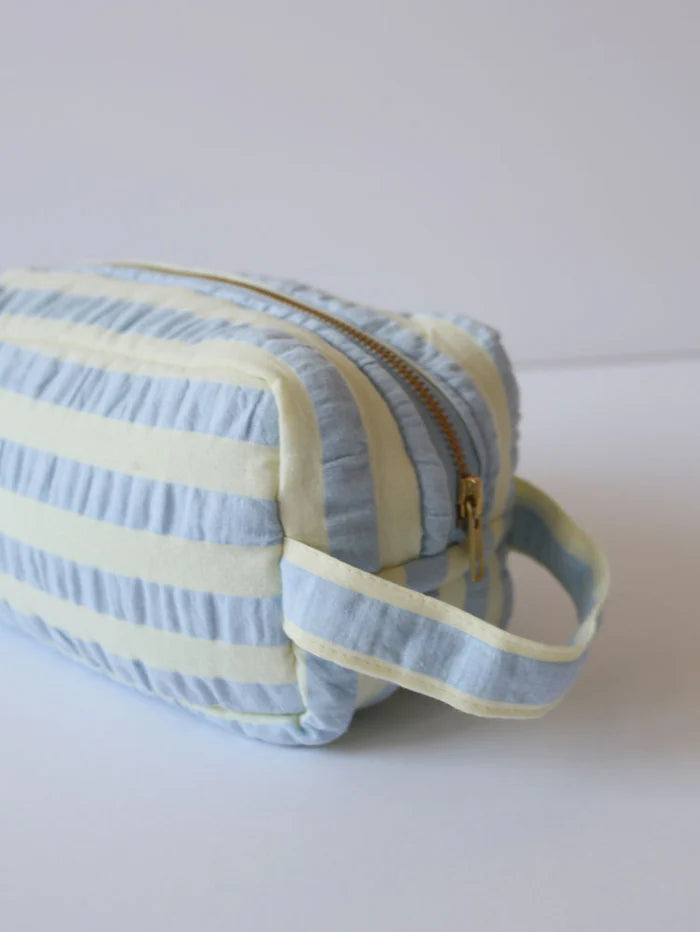 Butter Blue Seersucker Dopp Kit | Mosey Me
