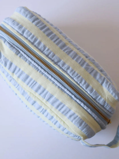 Butter Blue Seersucker Dopp Kit | Mosey Me