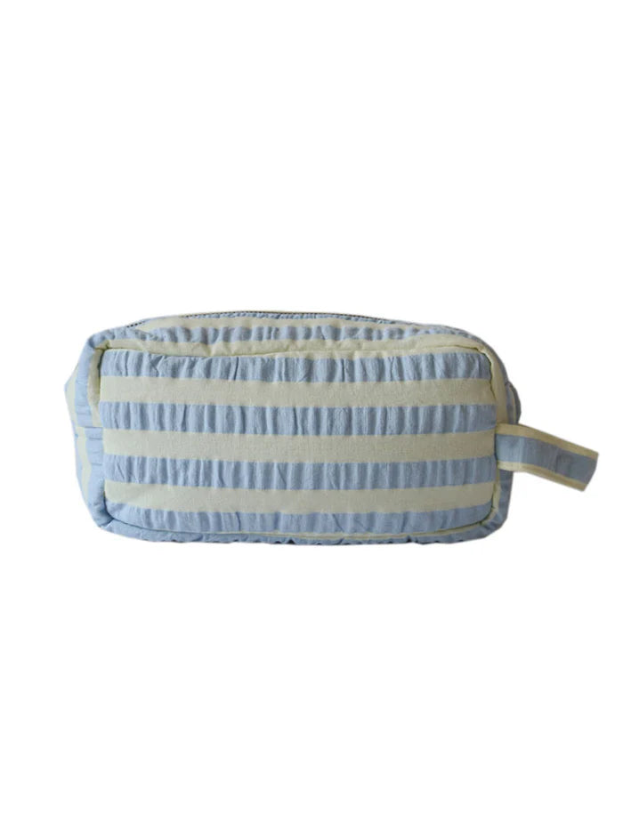 Butter Blue Seersucker Dopp Kit | Mosey Me