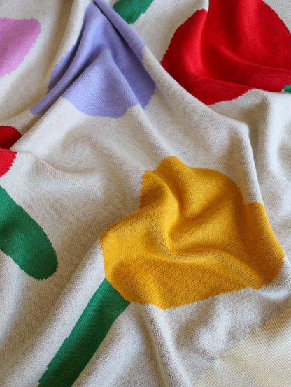 Forget Me Not Knitted Baby Blanket | Mosey Me