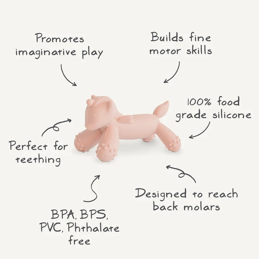 Mushie Figurine Teether | Unicorn