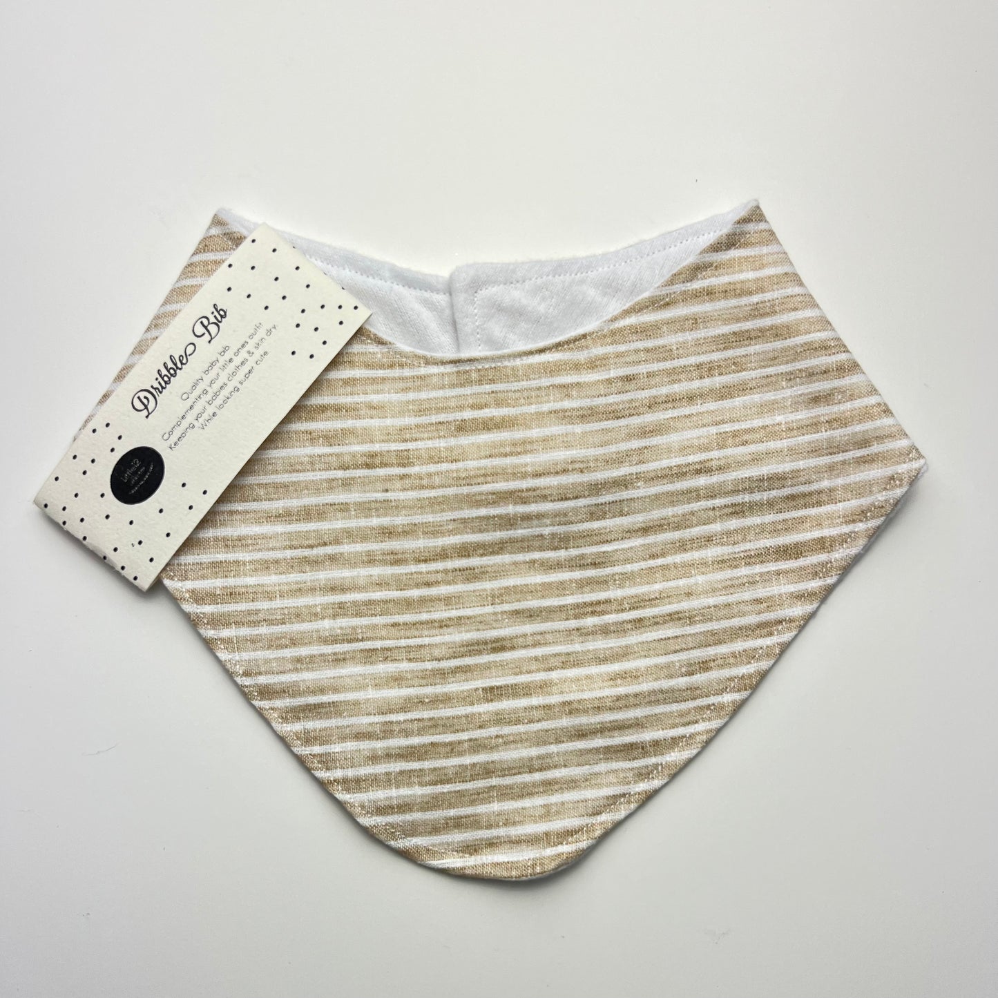 Dribble Bib - Linen Stripe