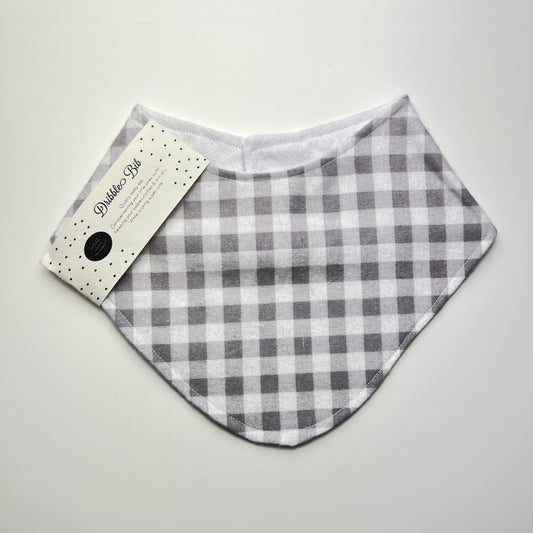 Dribble Bib - Grey Gingham