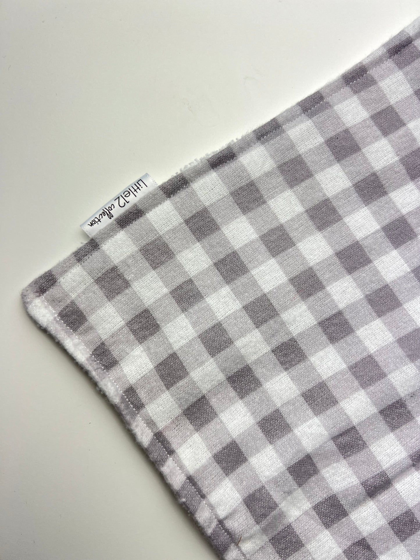 Burp Cloth - Grey Gingham