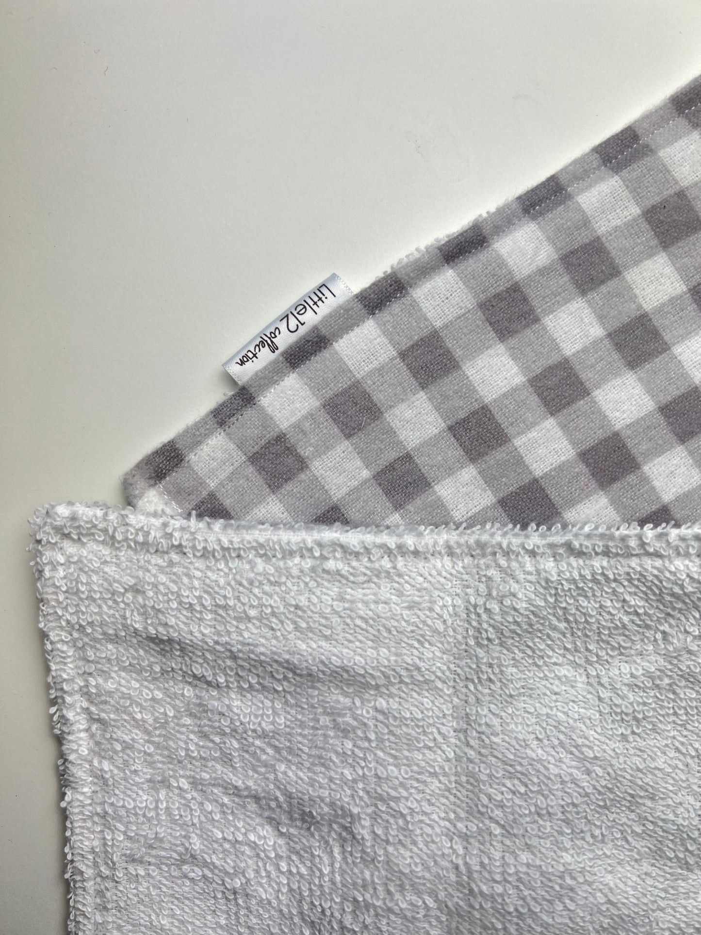 Burp Cloth - Grey Gingham