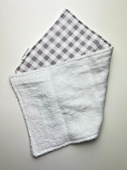 Burp Cloth - Grey Gingham