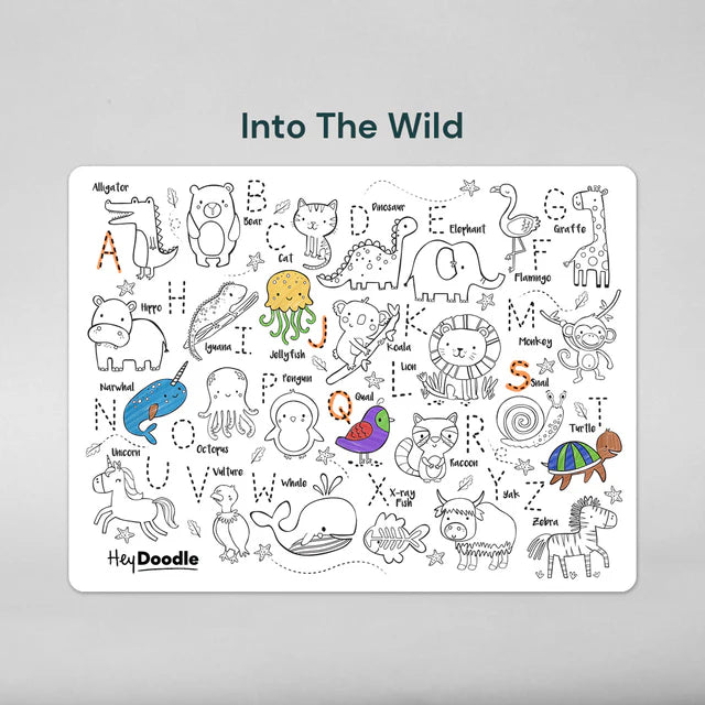 Hey Doodle Reusable Activity Mat - Into The Wild