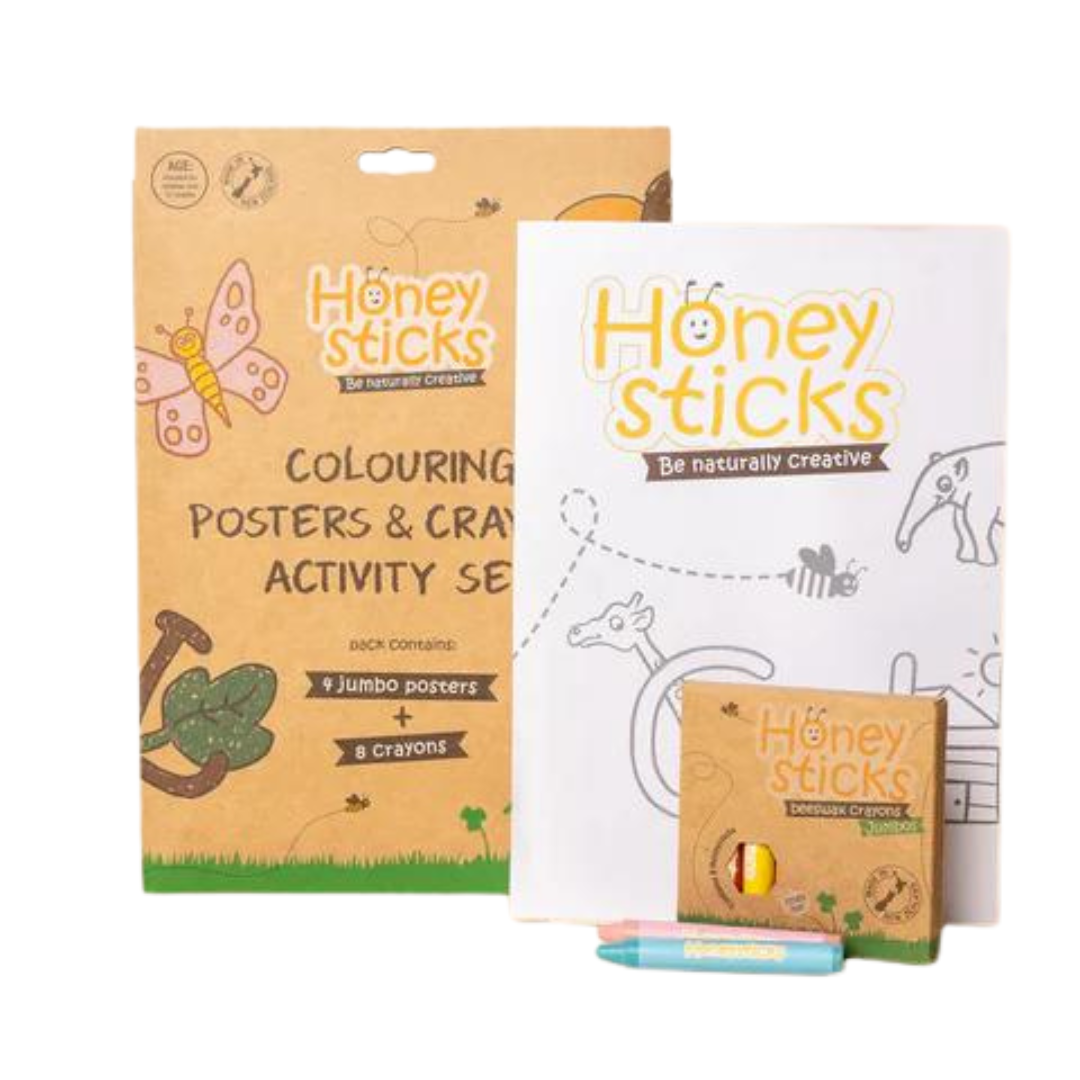 Honeysticks Jumbo Posters and Crayons Activity Set