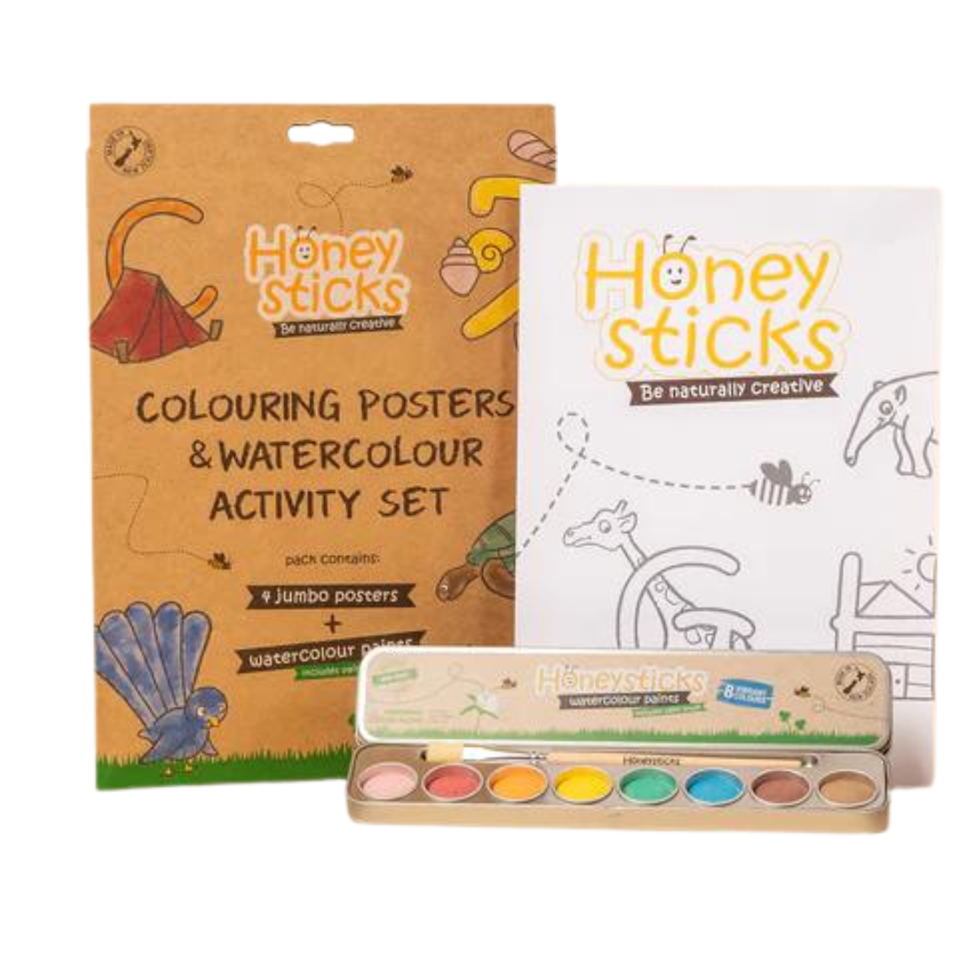 Honeysticks Jumbo Poster and Watercolour Paints Activity Set