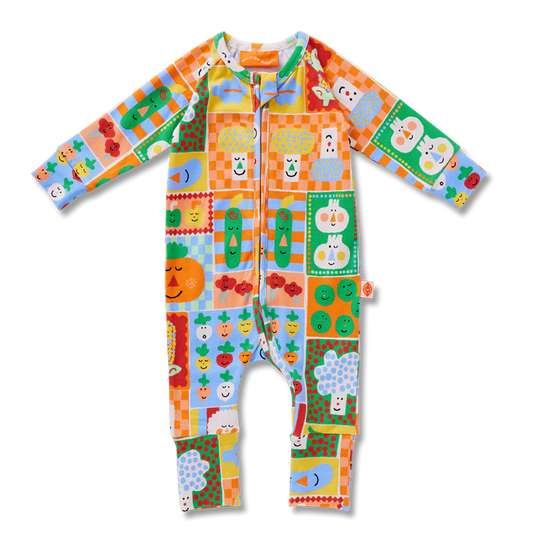 Pocket Patch Long Sleeve Romper