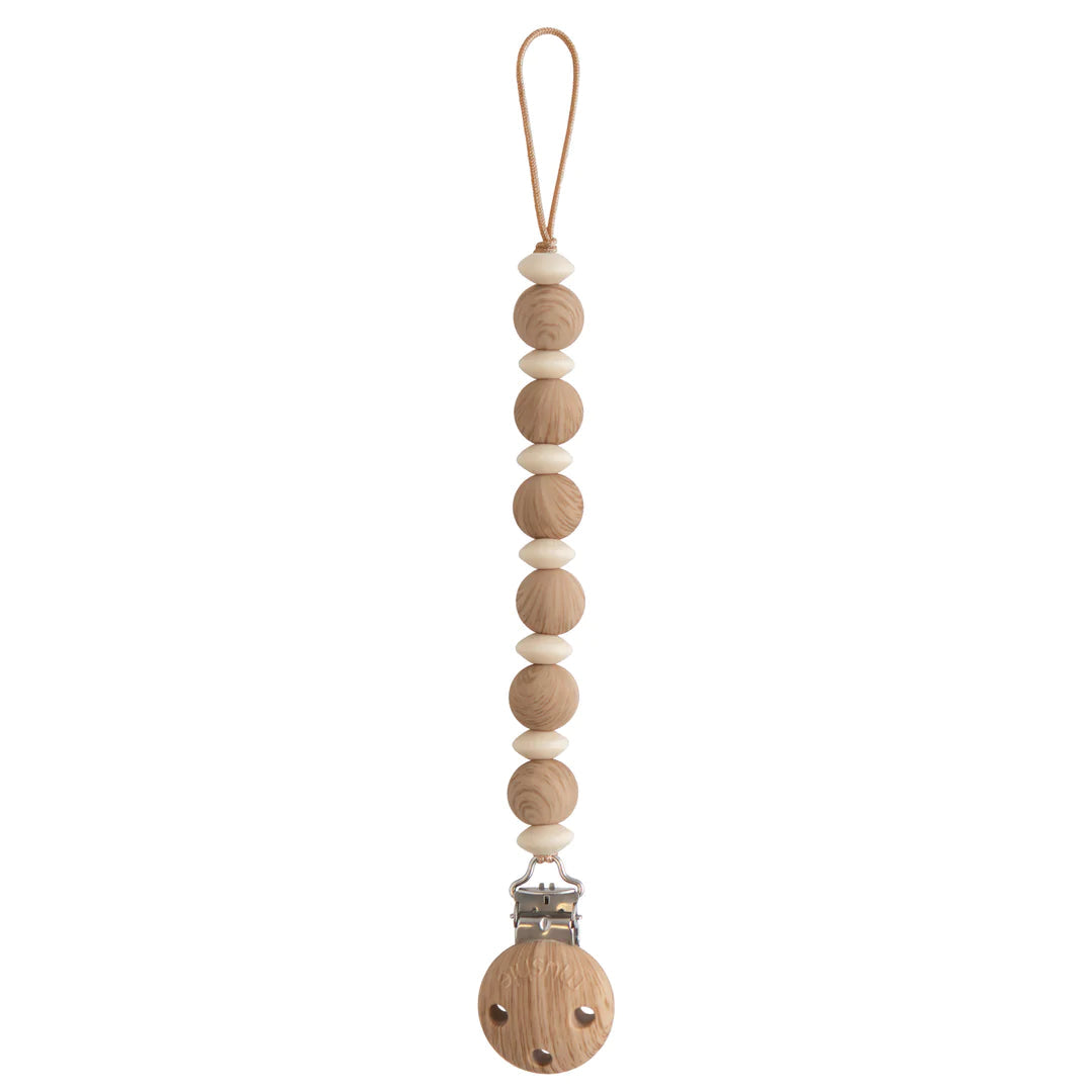 Luna Faux Wood Pacifier Clip