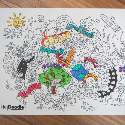 Hey Doodle Reusable Activity Mat - Brighter Days