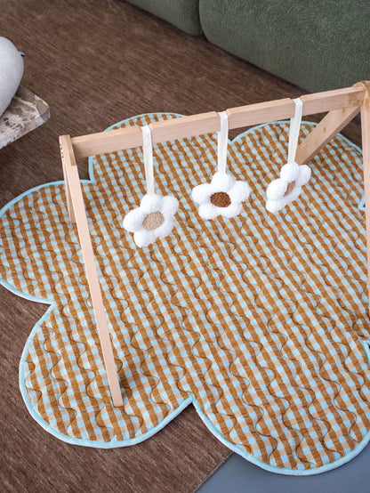 Honey Blue Seersucker Playmat | Mosey Me