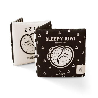 Sleepy Kiwi Fabric Book (Organic Cotton)