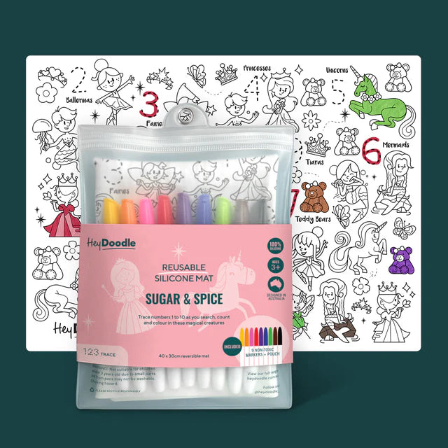 Hey Doodle Reusable Activity Mat - Sugar & Spice