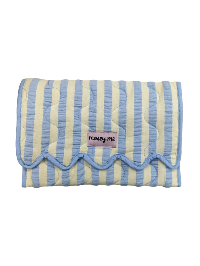 Mosey Me - Butter Blue Seersucker Change Mat