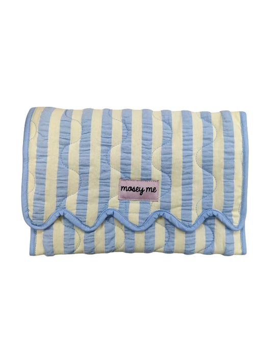 Mosey Me - Butter Blue Seersucker Change Mat