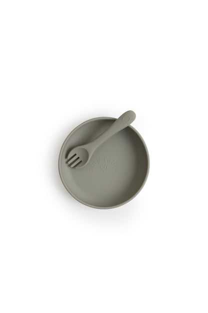 Plate and Spork - Olive