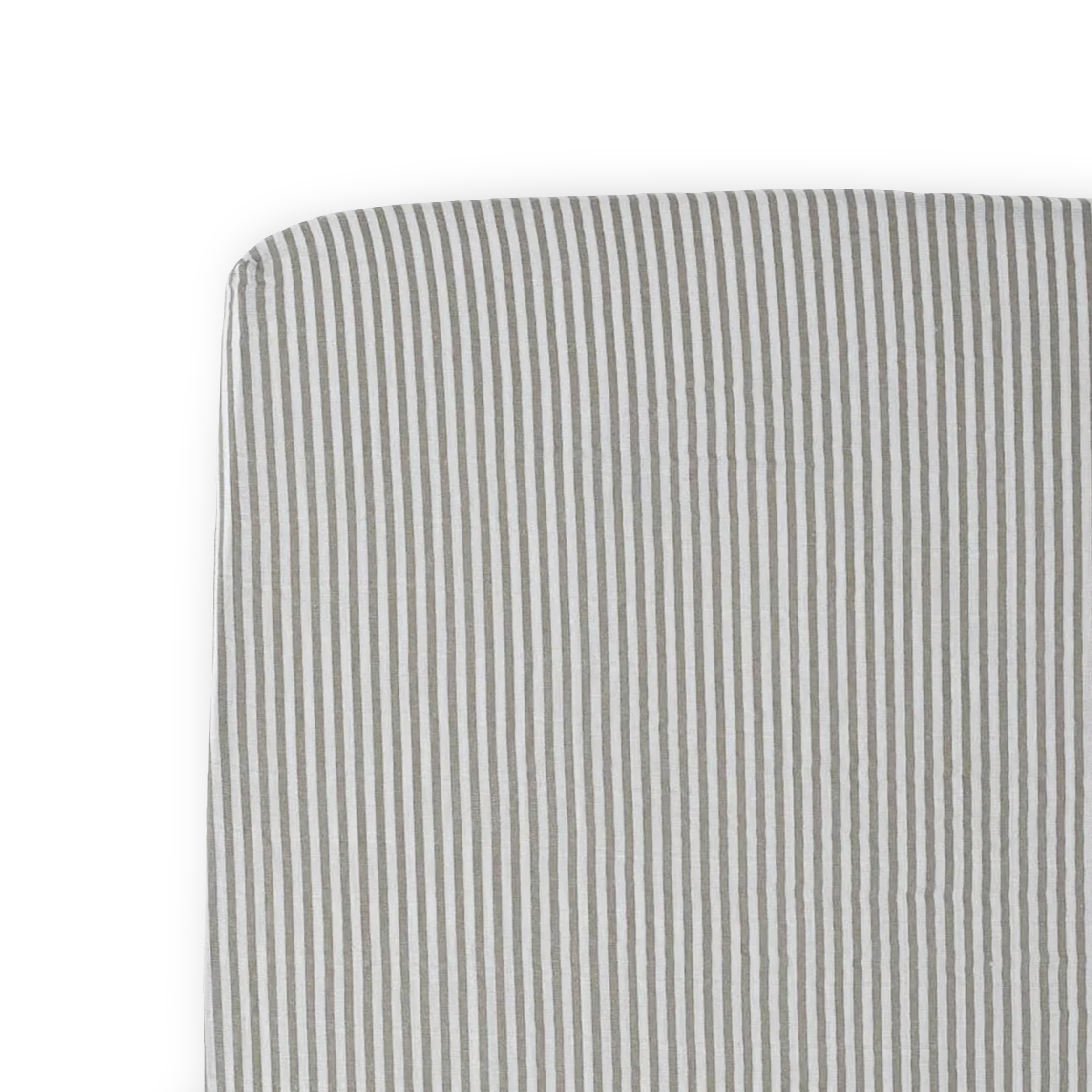 Grey Stripe Cot Sheet