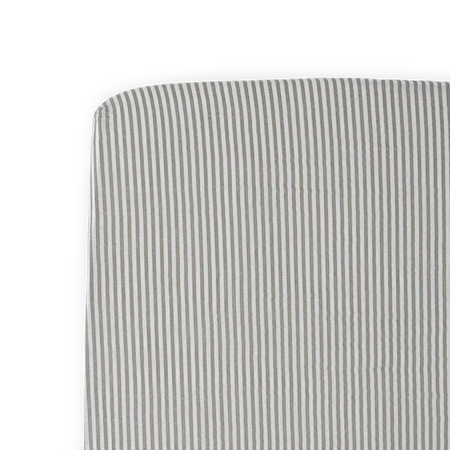 Grey Stripe Cot Sheet