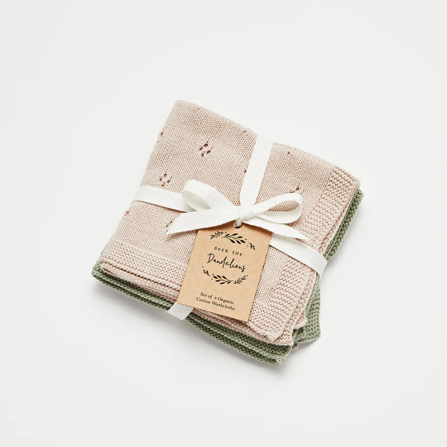 Organic Cotton Wash Cloth (set of 3)