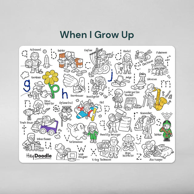 Hey Doodle Reusable Activity Mat - When I Grow Up