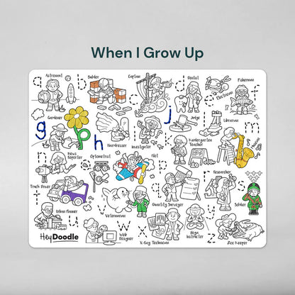 Hey Doodle Reusable Activity Mat - When I Grow Up