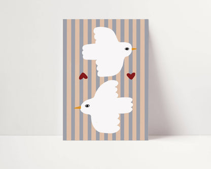 Love Doves Nursery Print | A4