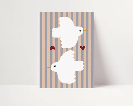 Love Doves Nursery Print | A4