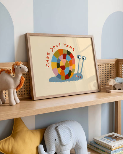 Take Your Time | Snail Affirmation Print | A4