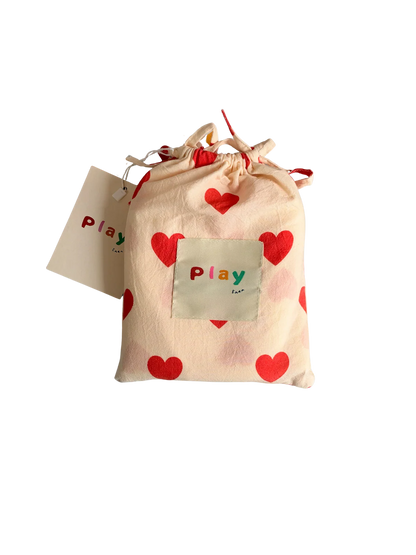 Play Linen Swaddle | Sweetheart Love Hearts
