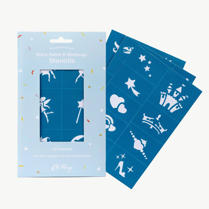 Oh Flossy Reusable Adhesive Face Paint Stencils - Teal