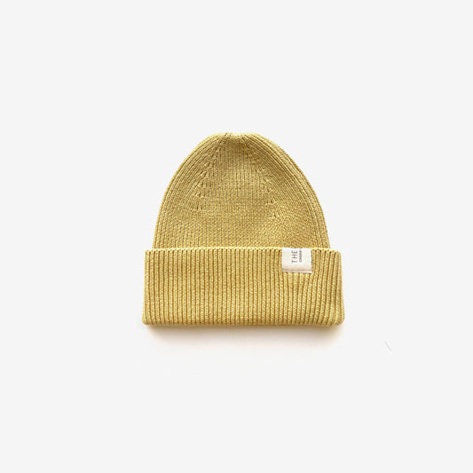 Organic Cotton Rib Beanie - Buttercup