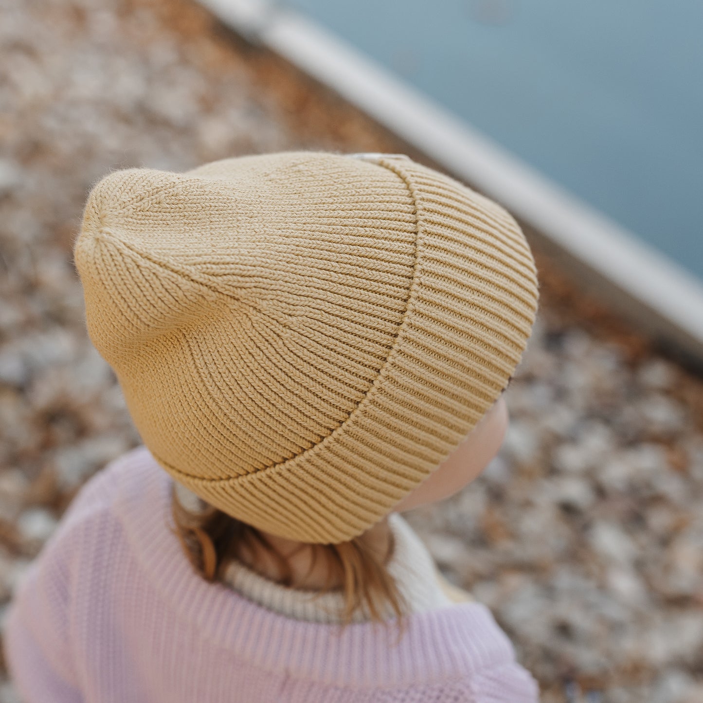 Organic Cotton Rib Beanie - Buttercup