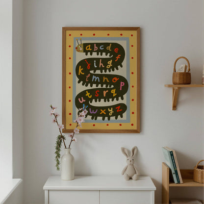 Alphabet Caterpillar ABC Print | A4